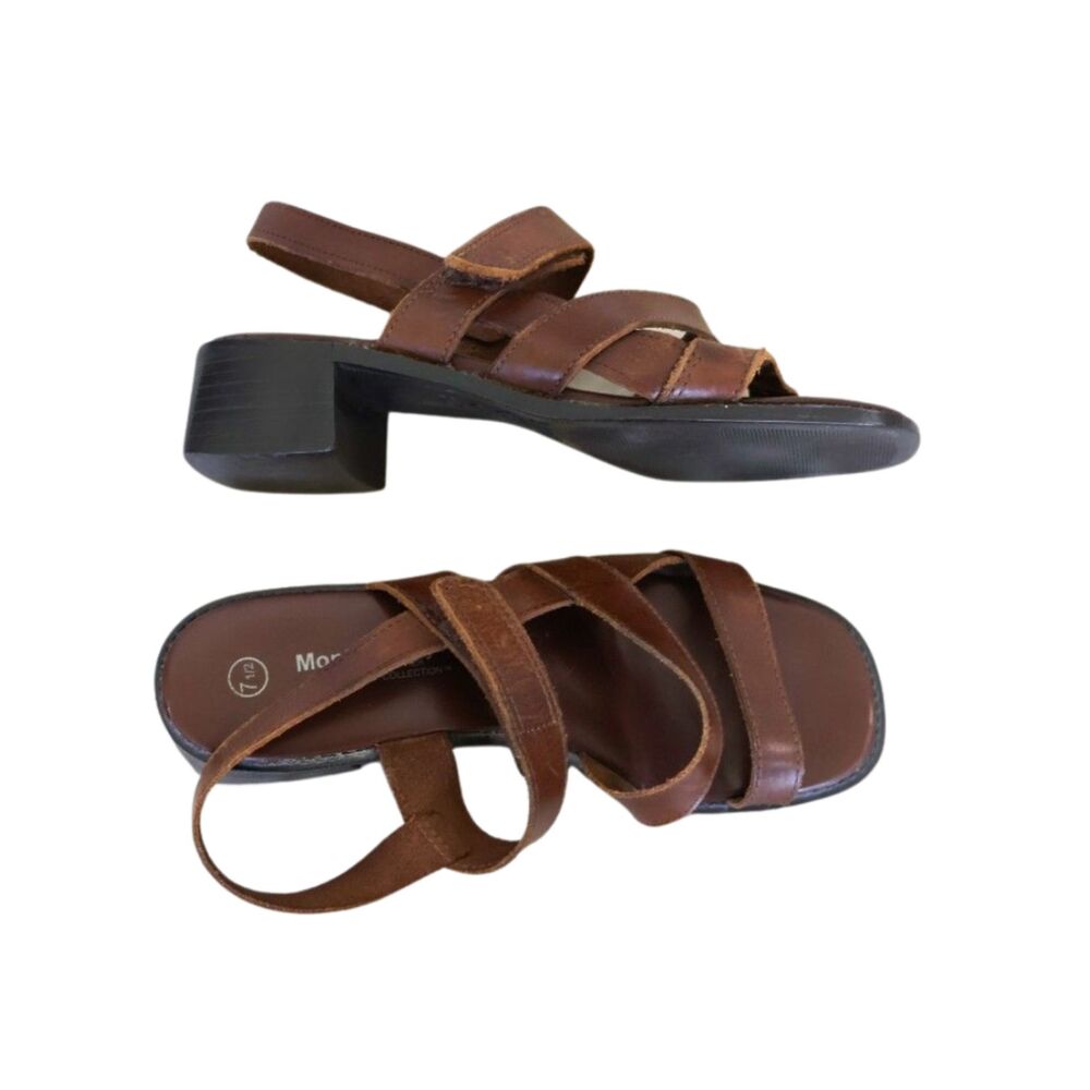 Vintage Leather Strap Sandals 7.5